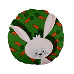 Easter bunny  Standard 15  Premium Flano Round Cushions Back