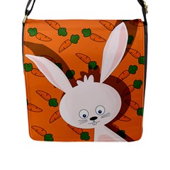 Easter Bunny  Flap Messenger Bag (l)  by Valentinaart