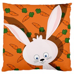 Easter Bunny  Large Flano Cushion Case (one Side) by Valentinaart