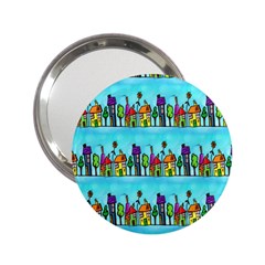 Colourful Street A Completely Seamless Tile Able Design 2 25  Handbag Mirrors by Nexatart