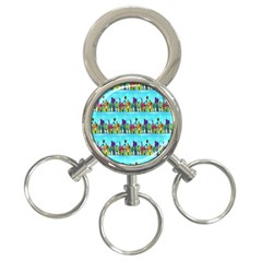 Colourful Street A Completely Seamless Tile Able Design 3-ring Key Chains by Nexatart