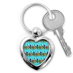 Colourful Street A Completely Seamless Tile Able Design Key Chains (Heart)  Front