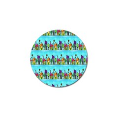 Colourful Street A Completely Seamless Tile Able Design Golf Ball Marker by Nexatart