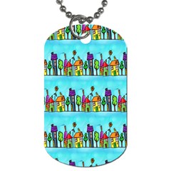 Colourful Street A Completely Seamless Tile Able Design Dog Tag (two Sides)