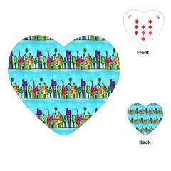 Colourful Street A Completely Seamless Tile Able Design Playing Cards (heart) 