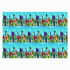 Colourful Street A Completely Seamless Tile Able Design Large Glasses Cloth by Nexatart