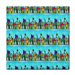 Colourful Street A Completely Seamless Tile Able Design Face Towel by Nexatart