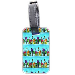 Colourful Street A Completely Seamless Tile Able Design Luggage Tags (two Sides) by Nexatart