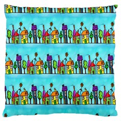 Colourful Street A Completely Seamless Tile Able Design Large Cushion Case (one Side) by Nexatart