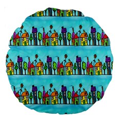 Colourful Street A Completely Seamless Tile Able Design Large 18  Premium Round Cushions by Nexatart