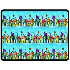 Colourful Street A Completely Seamless Tile Able Design Double Sided Fleece Blanket (large)  by Nexatart