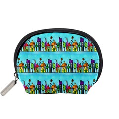 Colourful Street A Completely Seamless Tile Able Design Accessory Pouches (small)  by Nexatart