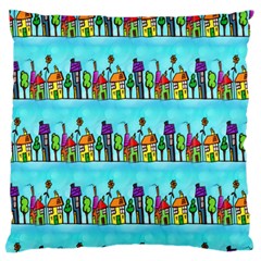 Colourful Street A Completely Seamless Tile Able Design Large Flano Cushion Case (two Sides) by Nexatart