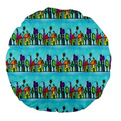 Colourful Street A Completely Seamless Tile Able Design Large 18  Premium Flano Round Cushions by Nexatart