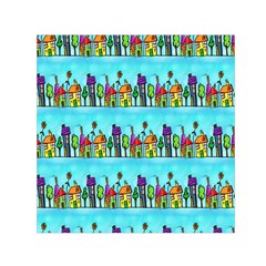 Colourful Street A Completely Seamless Tile Able Design Small Satin Scarf (square) by Nexatart