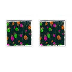 Cartoon Grunge Beetle Wallpaper Background Cufflinks (square) by Nexatart