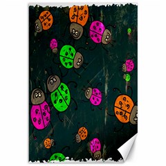 Cartoon Grunge Beetle Wallpaper Background Canvas 12  X 18   by Nexatart