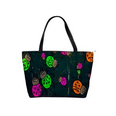 Cartoon Grunge Beetle Wallpaper Background Shoulder Handbags by Nexatart