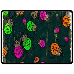 Cartoon Grunge Beetle Wallpaper Background Fleece Blanket (large)  by Nexatart