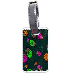 Cartoon Grunge Beetle Wallpaper Background Luggage Tags (one Side)  by Nexatart