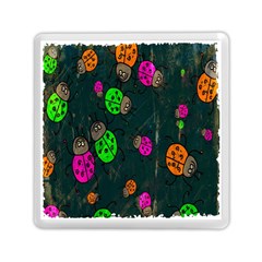 Cartoon Grunge Beetle Wallpaper Background Memory Card Reader (square)  by Nexatart