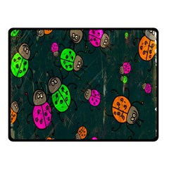 Cartoon Grunge Beetle Wallpaper Background Double Sided Fleece Blanket (small)  by Nexatart