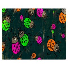 Cartoon Grunge Beetle Wallpaper Background Double Sided Flano Blanket (medium)  by Nexatart