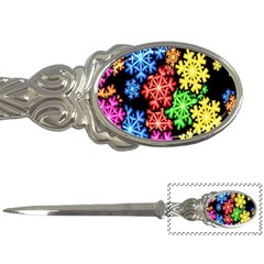 Colourful Snowflake Wallpaper Pattern Letter Openers by Nexatart