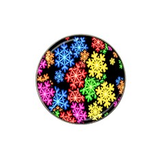 Colourful Snowflake Wallpaper Pattern Hat Clip Ball Marker (10 Pack) by Nexatart