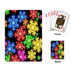 Colourful Snowflake Wallpaper Pattern Playing Card by Nexatart