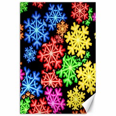 Colourful Snowflake Wallpaper Pattern Canvas 20  X 30   by Nexatart