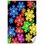 Colourful Snowflake Wallpaper Pattern Canvas 24  x 36  23.35 x34.74  Canvas - 1