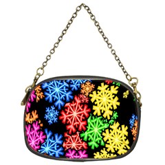 Colourful Snowflake Wallpaper Pattern Chain Purses (one Side)  by Nexatart