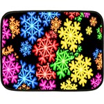 Colourful Snowflake Wallpaper Pattern Fleece Blanket (Mini) 35 x27  Blanket