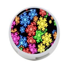 Colourful Snowflake Wallpaper Pattern 4-port Usb Hub (two Sides)  by Nexatart