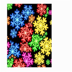 Colourful Snowflake Wallpaper Pattern Large Garden Flag (two Sides) by Nexatart