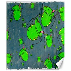 Cartoon Grunge Frog Wallpaper Background Canvas 20  X 24   by Nexatart