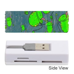 Cartoon Grunge Frog Wallpaper Background Memory Card Reader (stick)  by Nexatart