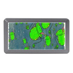 Cartoon Grunge Frog Wallpaper Background Memory Card Reader (mini) by Nexatart