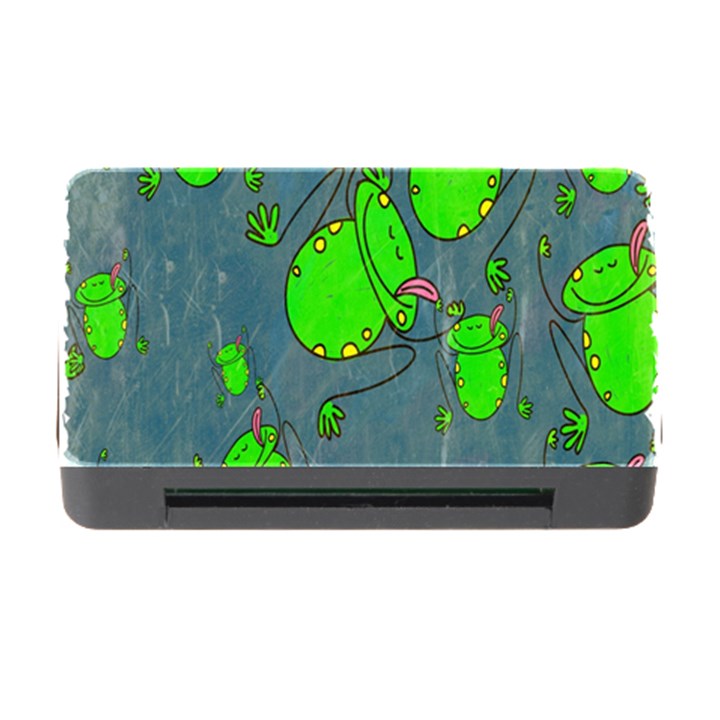 Cartoon Grunge Frog Wallpaper Background Memory Card Reader with CF