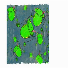 Cartoon Grunge Frog Wallpaper Background Small Garden Flag (two Sides) by Nexatart