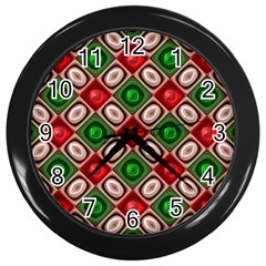 Gem Texture A Completely Seamless Tile Able Background Design Wall Clocks (black) by Nexatart