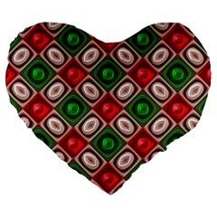 Gem Texture A Completely Seamless Tile Able Background Design Large 19  Premium Flano Heart Shape Cushions by Nexatart