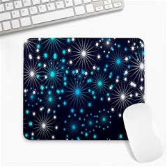 Digitally Created Snowflake Pattern Background Large Mousepads by Nexatart