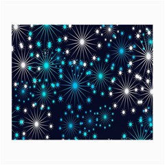 Digitally Created Snowflake Pattern Background Small Glasses Cloth (2-side) by Nexatart