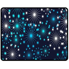 Digitally Created Snowflake Pattern Background Double Sided Fleece Blanket (medium)  by Nexatart