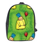 Party Kid A Completely Seamless Tile Able Design School Bags (XL)  Front