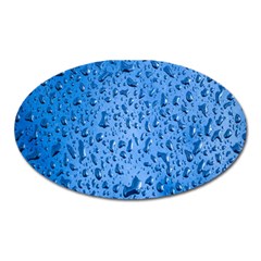 Water Drops On Car Oval Magnet by Nexatart