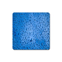 Water Drops On Car Square Magnet by Nexatart