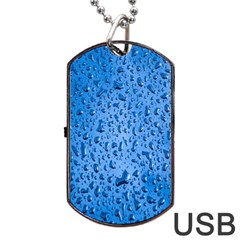 Water Drops On Car Dog Tag Usb Flash (two Sides) by Nexatart